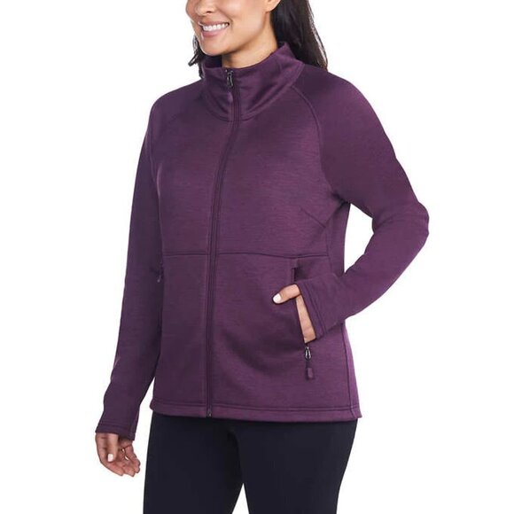 NWOT Kirkland Signature Full Zip Fleece Jacket | Purple - Picture 2 of 6